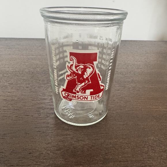 Alabama Crimson Tide Football 1992 Juice Glass National Champ SEC Roll Tide VTG - Picture 1 of 11